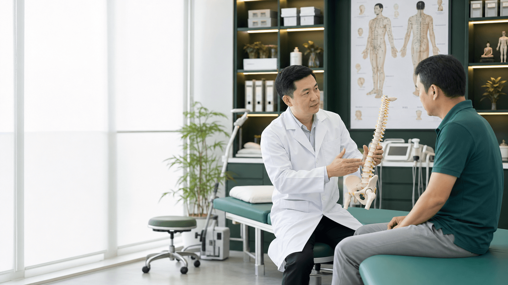 Không gian trị liệu châm cứu tại Phòng khám YHCT Việt Mỹ